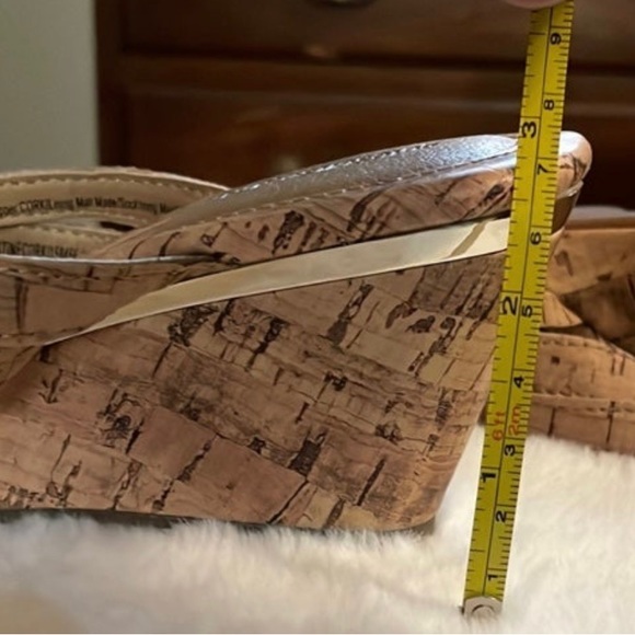 Beautiful cork wedge summer sandals 6 heels - Picture 7 of 7